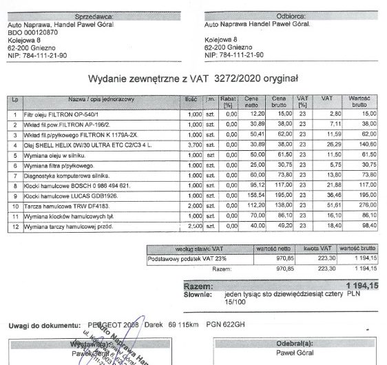 Peugeot 2008 2015r 1.2 Benzyna 110KM Style SalonPL VATmarża