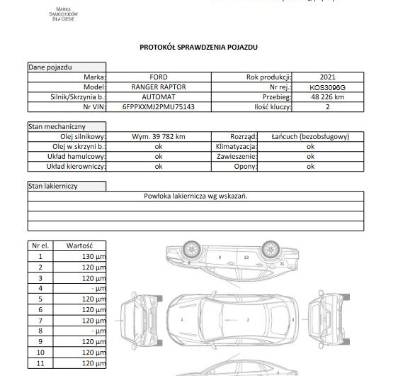 Ford Ranger Raptor 2021r 2.0 Diesel 213KM SalonPL VAT23