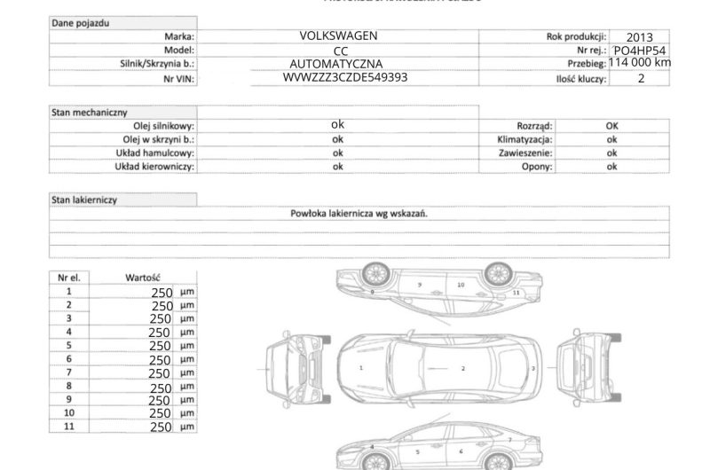 Volkswagen CC 2.0 TDI BlueMotion Technology 177KM 2013′ Highline SalonPL Gwarancja Bezwypadkowy Serwisy