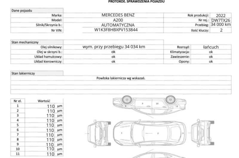 MERCEDES BENZ A200 1.3 163KM 2022′ AMG LINE 7G-TRONIC SalonPL 1 Właściciel Bezwypadkowy ASO Gwarancja fabryczna VAT23%