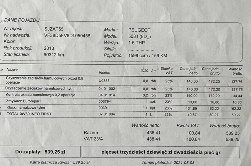 PEUGEOT 508 I SEDAN 1.6 THP 156KM 2013′ Allure SalonPL ASO Bezwypadkowy Gwarancja