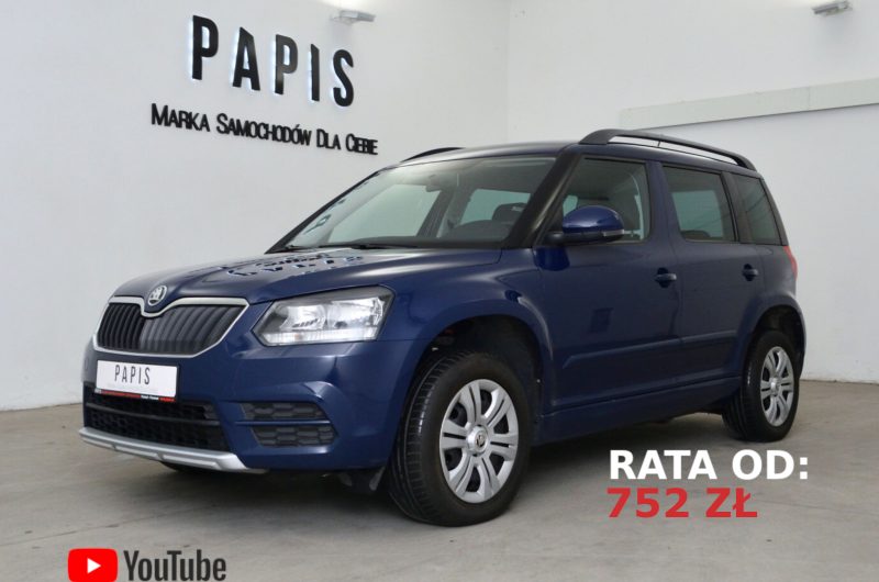 SKODA YETI 2.0 TDI 110KM 2017′ ACTIVE Bezwypadkowy Gwarancja Hak Grzane fotele