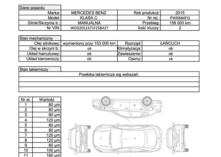 MERCEDES KLASA C W205 KOMBI 200 BLUETEC 136KM 2015′ AVANTGARDE Bezwypadkowy Gwarancja Grzane elektryczne fotele Nawigacja