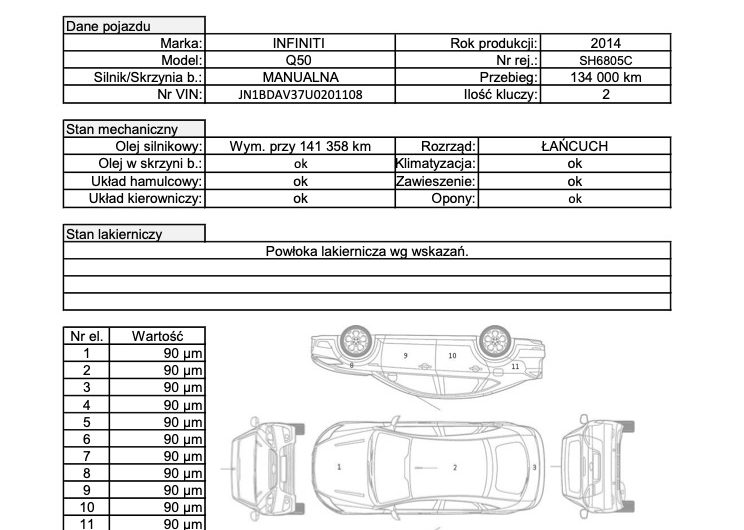 INFINITI Q50 I 2.2D 170KM 2014′ PREMIUM Książka Serwisowa Bezwypadkowy Gwarancja Szyberdach