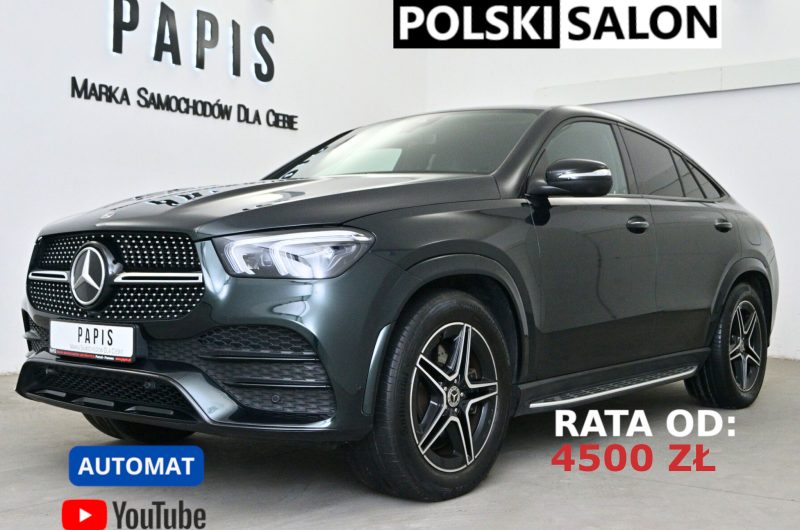 MERCEDES GLE V167 COUPE PLUG-IN 2.0 350E 333KM 2021′ 4Matic SalonPL ASO Bezwypadkowy Gwarancja